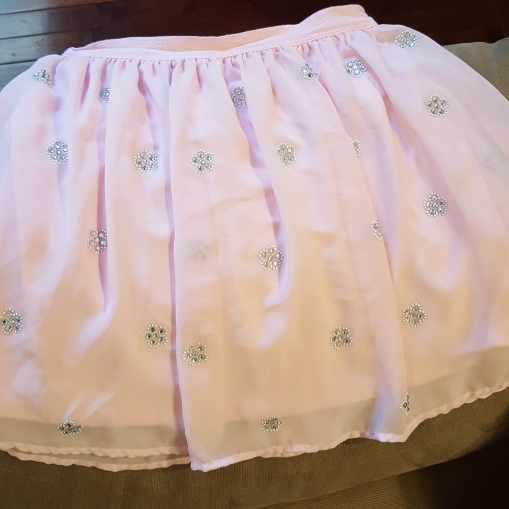 Girls pink sparkly skirt